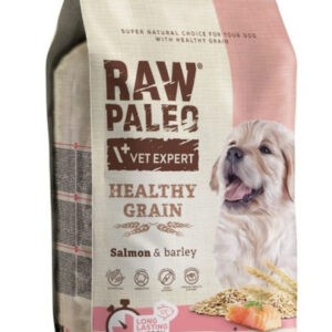 Raw Paleo Raw Paleo Healthy Grain 2kg Ξηρά Τροφή χωρίς Γλουτένη για Κουτάβια με Σολομό, Τόνο και Κρέας