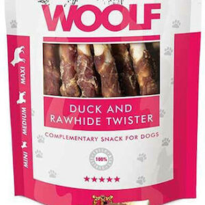 Woolf Snacks Rawhide Twister Λιχουδιές Σκύλου χωρίς Σιτηρά με Πάπια 100gr