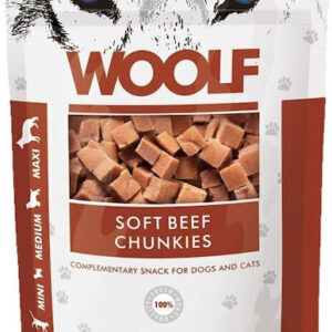 Woolf Snacks Soft Beef Chunkies Μπισκότο Σκύλου με Βοδινό 100gr