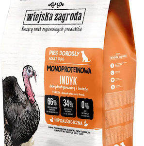 Wiejska Zagroda 2kg Ξηρά Τροφή χωρίς Σιτηρά & Γλουτένη για Ενήλικους Σκύλους με Γαλοπούλα