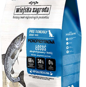 Wiejska Zagroda 2kg Ξηρά Τροφή χωρίς Σιτηρά & Γλουτένη για Ενήλικους Σκύλους με Σολομό