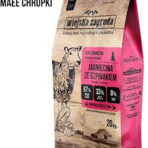 Wiejska Zagroda Lamb 20kg Ξηρά Τροφή χωρίς Σιτηρά & Γλουτένη για Κουτάβια με Αρνί