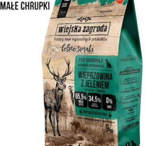 Wiejska Zagroda 9kg Ξηρά Τροφή Σκύλων με Χοιρινό και Ελάφι