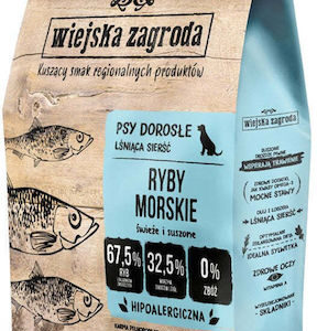 Wiejska Zagroda 9kg Ξηρά Τροφή χωρίς Σιτηρά & Γλουτένη για Ενήλικους Σκύλους Μεσαίων Φυλών με Ψάρια
