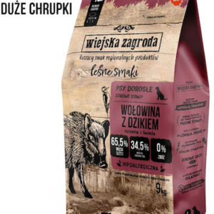 Wiejska Zagroda 9kg Ξηρά Τροφή Σκύλων Μεσαίων Φυλών χωρίς Σιτηρά με Γαλοπούλα και Αρνί