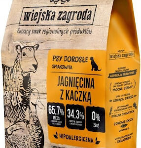 Wiejska Zagroda 9kg Ξηρά Τροφή χωρίς Σιτηρά & Γλουτένη για Ενήλικους Σκύλους Μικρόσωμων Φυλών με Αρνί και Πάπια