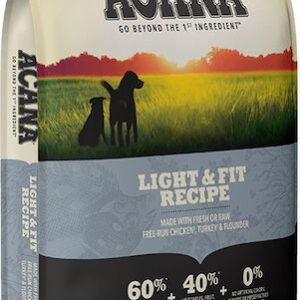 Acana Light & Fit 11.4kg Ξηρά Τροφή Διαίτης, χωρίς Σιτηρά & Γλουτένη για Ενήλικους Στειρωμένους Σκύλους με Σολομό και Κοτόπουλο