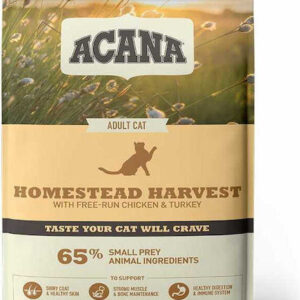 Acana Homestead Harvest Ξηρά Τροφή χωρίς Σιτηρά & Γλουτένη για Ενήλικες Γάτες με Κοτόπουλο 1.8kg