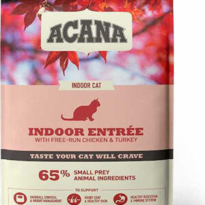 Acana Indoor Entrée Ξηρά Τροφή χωρίς Σιτηρά & Γλουτένη για Ενήλικες Στειρωμένες Γάτες με Γαλοπούλα 1.8kg