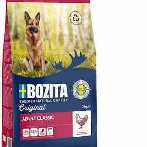 Bozita Original 3kg Ξηρά Τροφή χωρίς Γλουτένη για Ενήλικους Σκύλους με Κοτόπουλο
