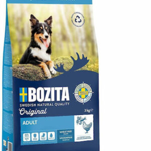 Bozita Original 3kg Ξηρά Τροφή χωρίς Γλουτένη για Ενήλικους Σκύλους με Σιτάρι