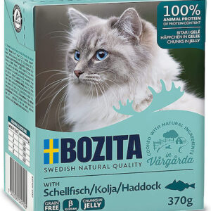 Bozita Feline Υγρή Τροφή για Ενήλικες Γάτες σε Φακελάκι με Μπακαλιάρο χωρίς Σιτηρά & Γλουτένη 370gr A35-BOZ.64910