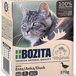 Bozita Tetrapack Υγρή Τροφή για Ενήλικες Γάτες σε Φακελάκι με Πάπια χωρίς Σιτηρά & Γλουτένη 370gr A35-BOZ.64921