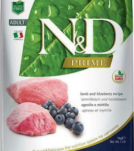 Farmina Prime Cat Lamb & Blueberry Adult Ξηρά Τροφή χωρίς Σιτηρά & Γλουτένη για Ενήλικες Γάτες με Αρνί 5kg