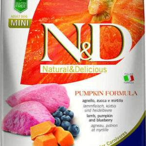 Farmina N&D Pumpkin Adult Mini 2.5kg Ξηρά Τροφή χωρίς Σιτηρά για Ενήλικους Σκύλους Μικρόσωμων Φυλών με Αρνί και Κολοκύθα