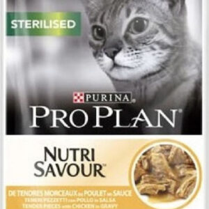 Purina Pro Plan Sterilised Nutri Savour Υγρή Τροφή για Ενήλικες Γάτες σε Φακελάκι με Κοτόπουλο 85gr