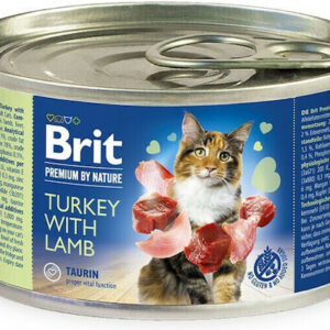 Brit Premium By Nature Υγρή Τροφή για Γάτες σε Κονσέρβα με Αρνί και Γαλοπούλα χωρίς Γλουτένη 200gr DLZRITKMK0018