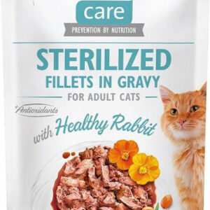 Brit Care Fillets In Gravy Υγρή Τροφή για Ενήλικες Γάτες σε Φακελάκι με Κουνέλι χωρίς Γλουτένη 85gr DLZRITKMK0024