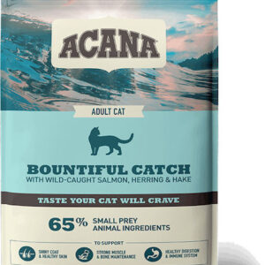 Acana Bountiful Catch Ξηρά Τροφή χωρίς Σιτηρά & Γλουτένη για Ενήλικες Γάτες με Σολομό 4.5kg