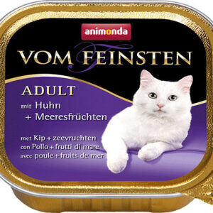 Animonda Vom Feinsten Adult Υγρή Τροφή για Ενήλικες Γάτες σε Ταψάκι με Κοτόπουλο χωρίς Σιτηρά 100gr