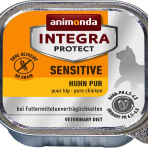 Animonda Integra Protect Sensitive Υγρή Τροφή για Ενήλικες Γάτες σε Ταψάκι με Κοτόπουλο Διαίτης, χωρίς Σιτηρά 100gr