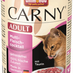 Animonda Carny Adult Υγρή Τροφή για Ενήλικες Γάτες σε Κονσέρβα με Βοδινό, Κοτόπουλο και Κυνήγι χωρίς Σιτηρά & Γλουτένη 400gr