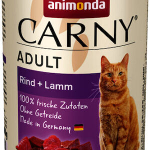 Animonda Carny Adult Υγρή Τροφή για Ενήλικες Γάτες σε Κονσέρβα με Αρνί και Βοδινό χωρίς Σιτηρά 400gr