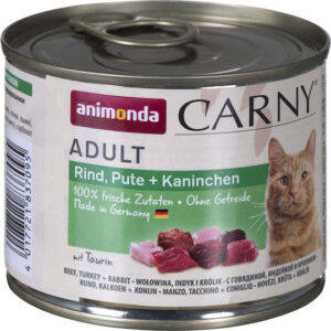 Animonda Carny Adult Υγρή Τροφή για Ενήλικες Γάτες σε Κονσέρβα με Βοδινό, Γαλοπούλα και Κουνέλι 200gr