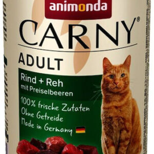 Animonda Carny Adult Υγρή Τροφή για Ενήλικες Γάτες σε Κονσέρβα με Βοδινό και Ελάφι χωρίς Σιτηρά 400gr