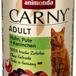 Animonda Carny Adult Υγρή Τροφή για Ενήλικες Γάτες σε Κονσέρβα με Γαλοπούλα, Κοτόπουλο και Κουνέλι χωρίς Σιτηρά 400gr