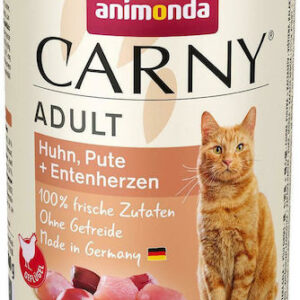 Animonda Carny Adult Υγρή Τροφή για Ενήλικες Γάτες σε Κονσέρβα με Γαλοπούλα και Κοτόπουλο χωρίς Σιτηρά 400gr