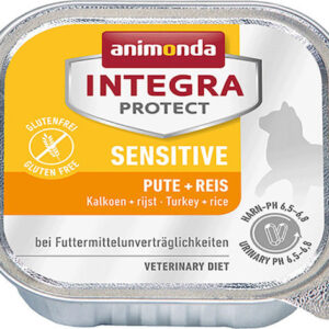 Animonda Integra Protect Sensitive Υγρή Τροφή για Ενήλικες Γάτες σε Ταψάκι με Γαλοπούλα και Ρύζι Διαίτης 100gr 86852