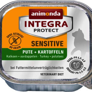 Animonda Integra Protect Sensitive Υγρή Τροφή για Ενήλικες Γάτες σε Ταψάκι με Γαλοπούλα και Πατάτες Διαίτης, χωρίς Σιτηρά 100gr A5-86853