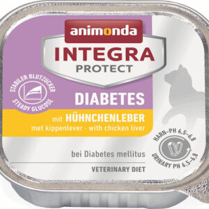 Animonda Integra Protect Diabetes Υγρή Τροφή για Ενήλικες Γάτες σε Ταψάκι με Κοτόπουλο και Συκώτι Διαίτης 100gr