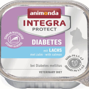 Animonda Integra Protect Diabetes Υγρή Τροφή για Ενήλικες Γάτες σε Ταψάκι με Σολομό Διαίτης 100gr