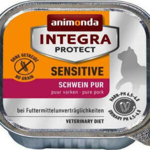 Animonda Integra Protect Sensitive Υγρή Τροφή για Ενήλικες Γάτες σε Ταψάκι με Χοιρινό Διαίτης, χωρίς Σιτηρά 100gr