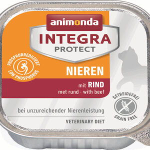 Animonda Integra Protect Renal Υγρή Τροφή για Ενήλικες Γάτες σε Ταψάκι με Βοδινό Διαίτης, χωρίς Σιτηρά & Γλουτένη 100gr