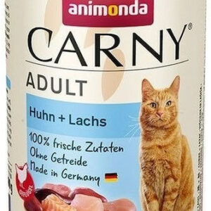 Animonda Carny Adult Υγρή Τροφή για Ενήλικες Γάτες σε Κονσέρβα με Κοτόπουλο και Σολομό χωρίς Γλουτένη 400gr DLZANMKMK0224