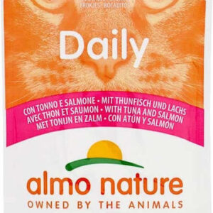 Almo Nature Daily Υγρή Τροφή για Ενήλικες Γάτες σε Φακελάκι με Σολομό και Τόνο 70gr