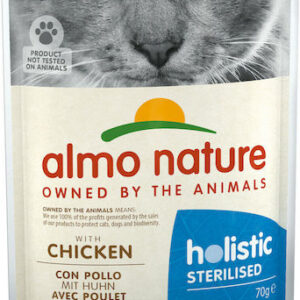 Almo Nature Holistic Sterilised Υγρή Τροφή για Ενήλικες Γάτες σε Φακελάκι με Κοτόπουλο χωρίς Σιτηρά & Γλουτένη 70gr