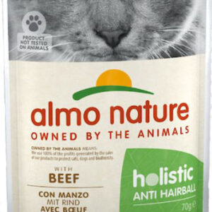 Almo Nature Anti Hairball Υγρή Τροφή για Ενήλικες Γάτες σε Φακελάκι με Βοδινό χωρίς Γλουτένη 70gr