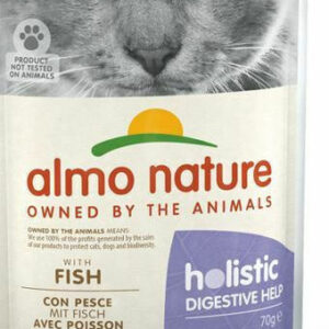 Almo Nature Holistic Digestive Help Υγρή Τροφή για Ενήλικες Γάτες σε Φακελάκι με Ψάρια χωρίς Γλουτένη 70gr