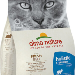 Almo Nature Holistic Sterilised Ξηρά Τροφή χωρίς Γλουτένη για Ενήλικες Στειρωμένες Γάτες με Βοδινό 2kg