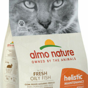 Almo Nature Holistic White Fish And Rice Ξηρά Τροφή χωρίς Γλουτένη για Ενήλικες Γάτες με Ψάρια / Κοτόπουλο 0.4kg