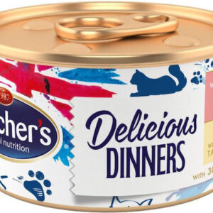 Butcher's Pet Care Classic Delicious Dinners Υγρή Τροφή για Ηλικιωμένες Γάτες σε Κονσέρβα με Σολομό χωρίς Γλουτένη 85gr 291568