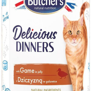 Butcher's Pet Care Delicious Dinners Υγρή Τροφή για Ηλικιωμένες Γάτες σε Κονσέρβα με Κοτόπουλο χωρίς Γλουτένη 400gr