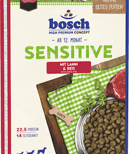 Bosch Petfood Concepts Sensitive 3kg Ξηρά Τροφή χωρίς Γλουτένη για Ενήλικους Σκύλους με Ρύζι και Αρνί