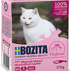 Bozita Feline Υγρή Τροφή για Ενήλικες Γάτες σε Φακελάκι με Καβούρι, Κρέας και Σολομό χωρίς Σιτηρά 370gr A35-BOZ.64912