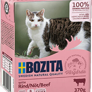 Bozita Feline Υγρή Τροφή για Ενήλικες Γάτες σε Φακελάκι με Βοδινό χωρίς Σιτηρά & Γλουτένη 370gr 035759