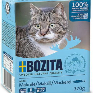Bozita Feline Υγρή Τροφή για Ενήλικες Γάτες σε Φακελάκι με Σκουμπρί χωρίς Σιτηρά & Γλουτένη 370gr A35-BOZ.64911
